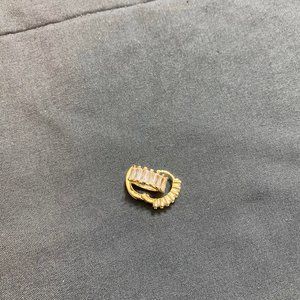 CZ Huggie Clasp Earrings